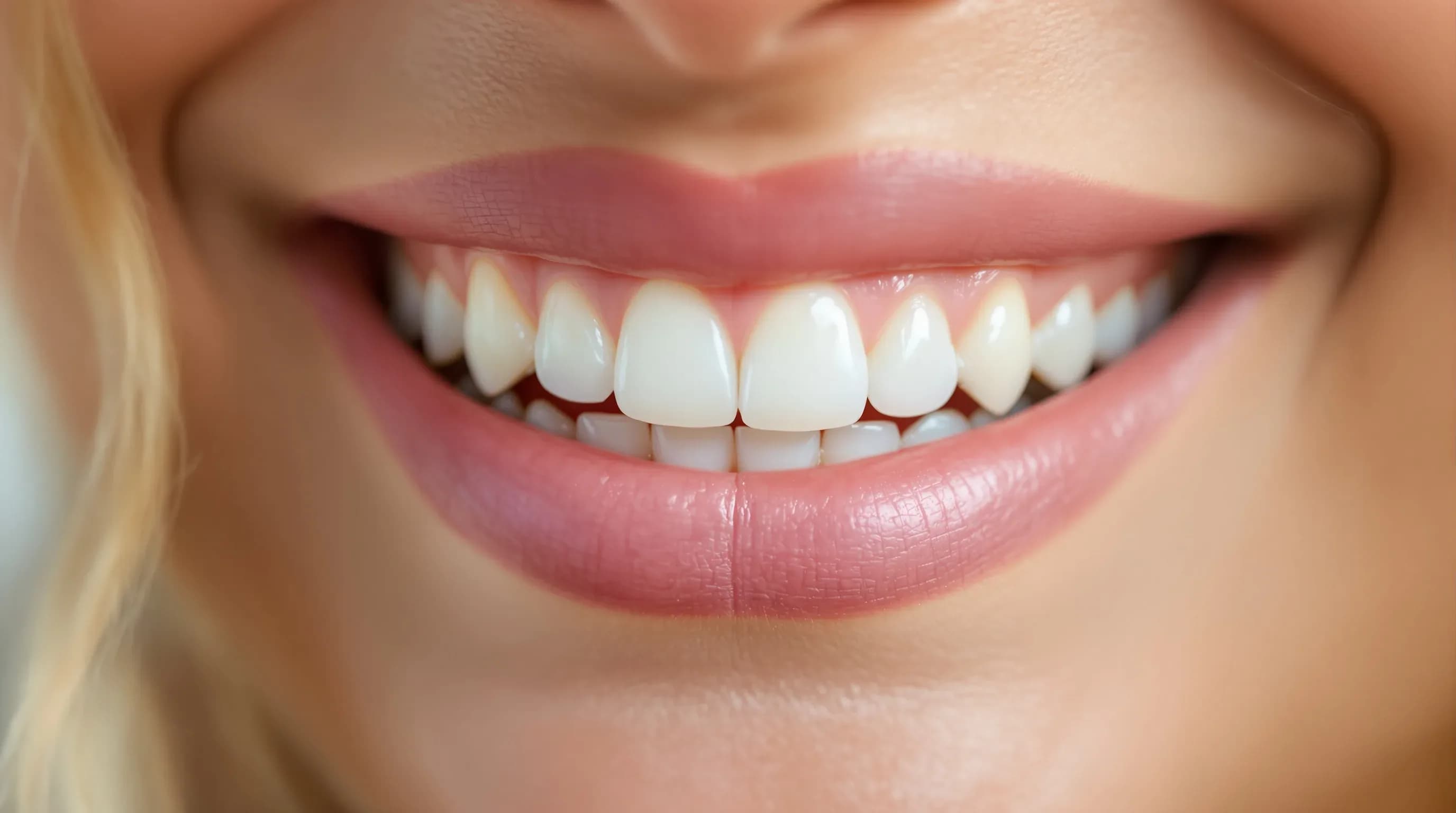Close-up of a healthy natural smile after dental bonding at Neola Dental, Minneola, FL