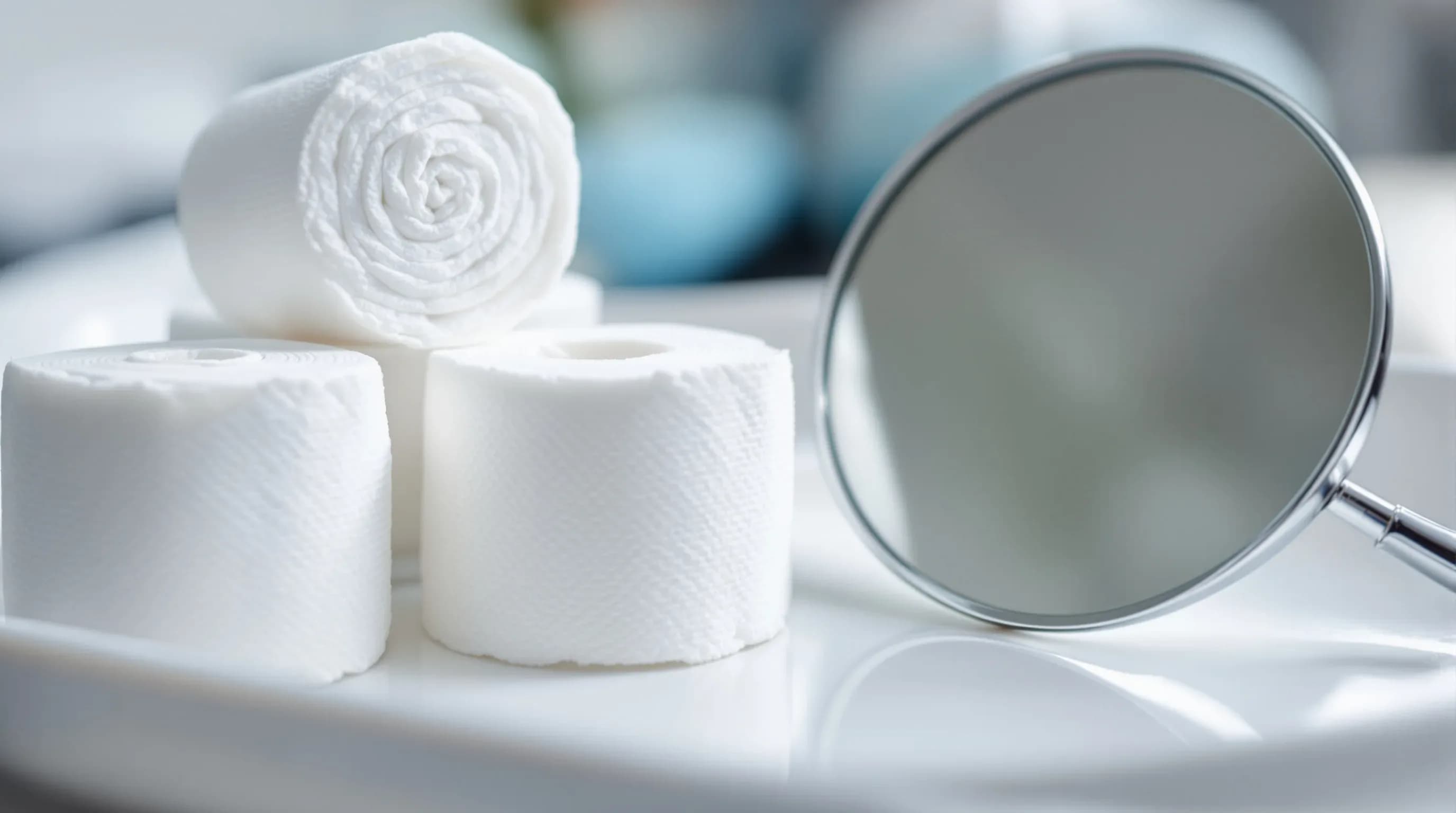 Sterile gauze and dental mirror for post extraction care at Neola Dental in Minneola FL