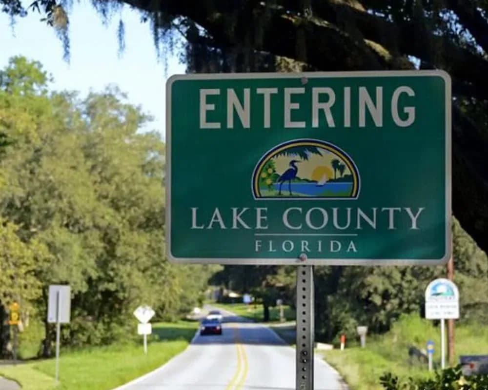 Lake County Florida Entrance Sign